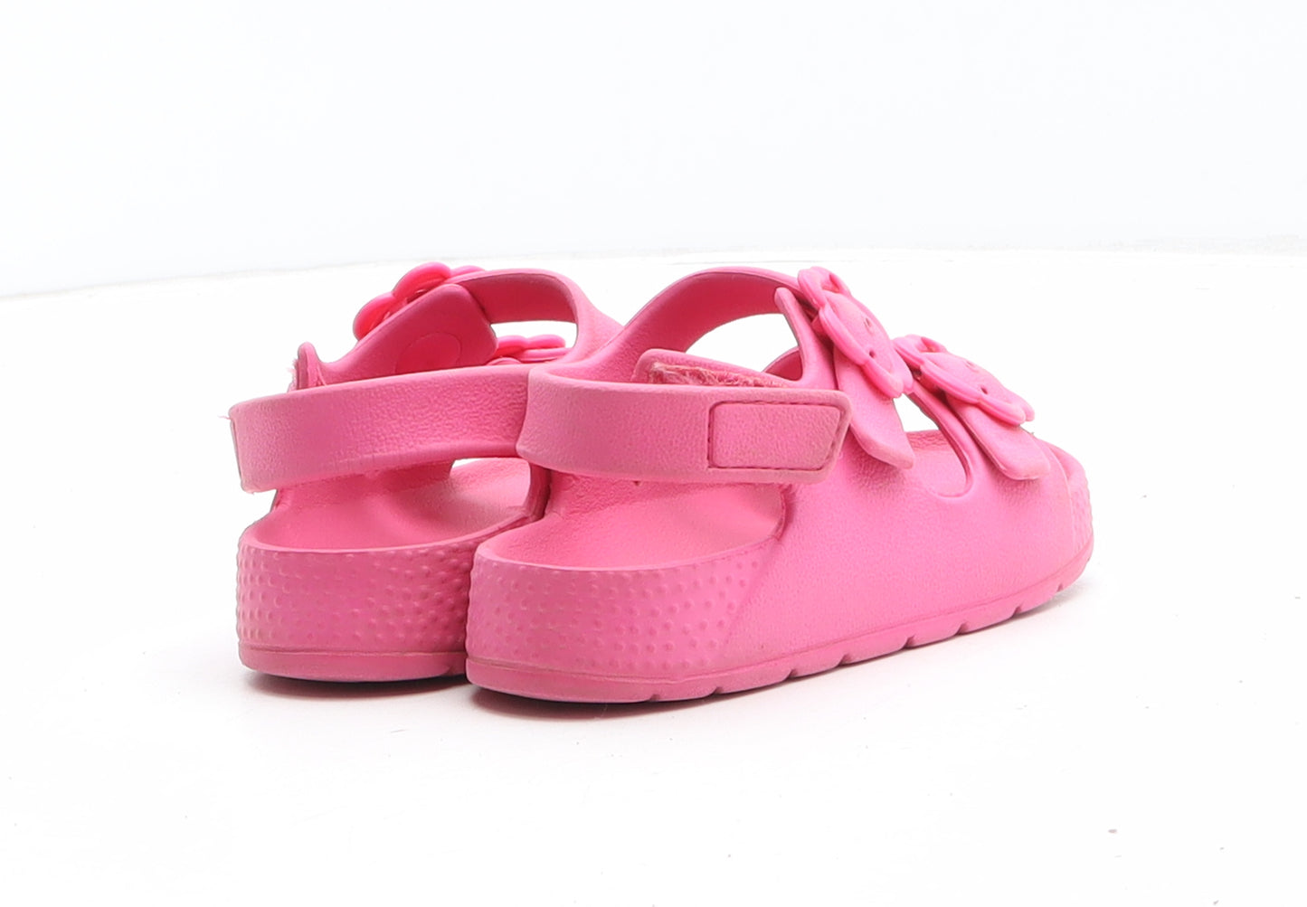 Preworn Girls Pink Synthetic Slip On Sandal UK 6