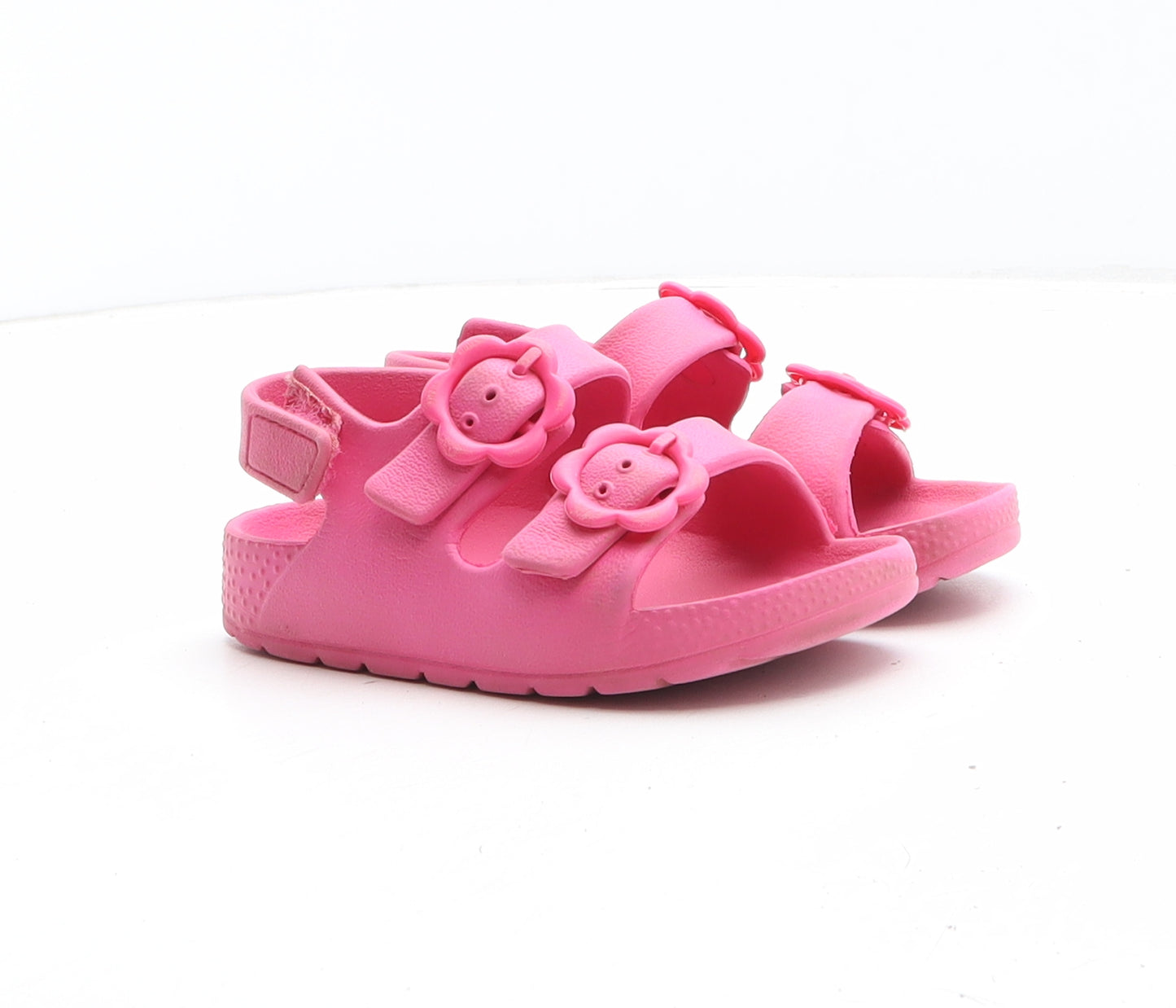 Preworn Girls Pink Synthetic Slip On Sandal UK 6
