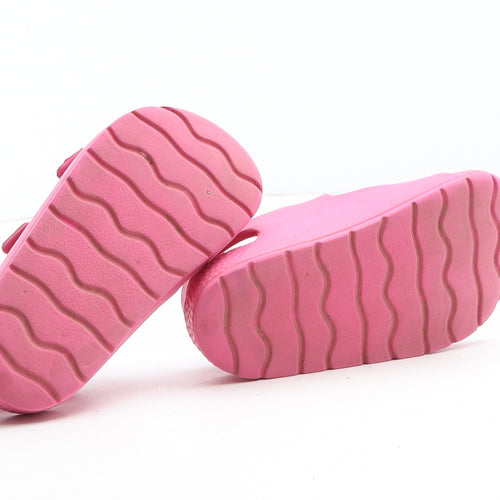 Preworn Girls Pink Synthetic Slip On Sandal UK 6