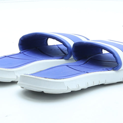 Preworn Boys Blue Colourblock Rubber Slider Sandal UK 12