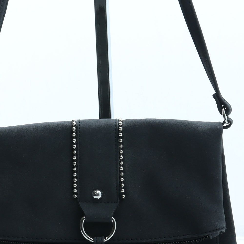 Preworn Womens Black Polyester Crossbody Size Small