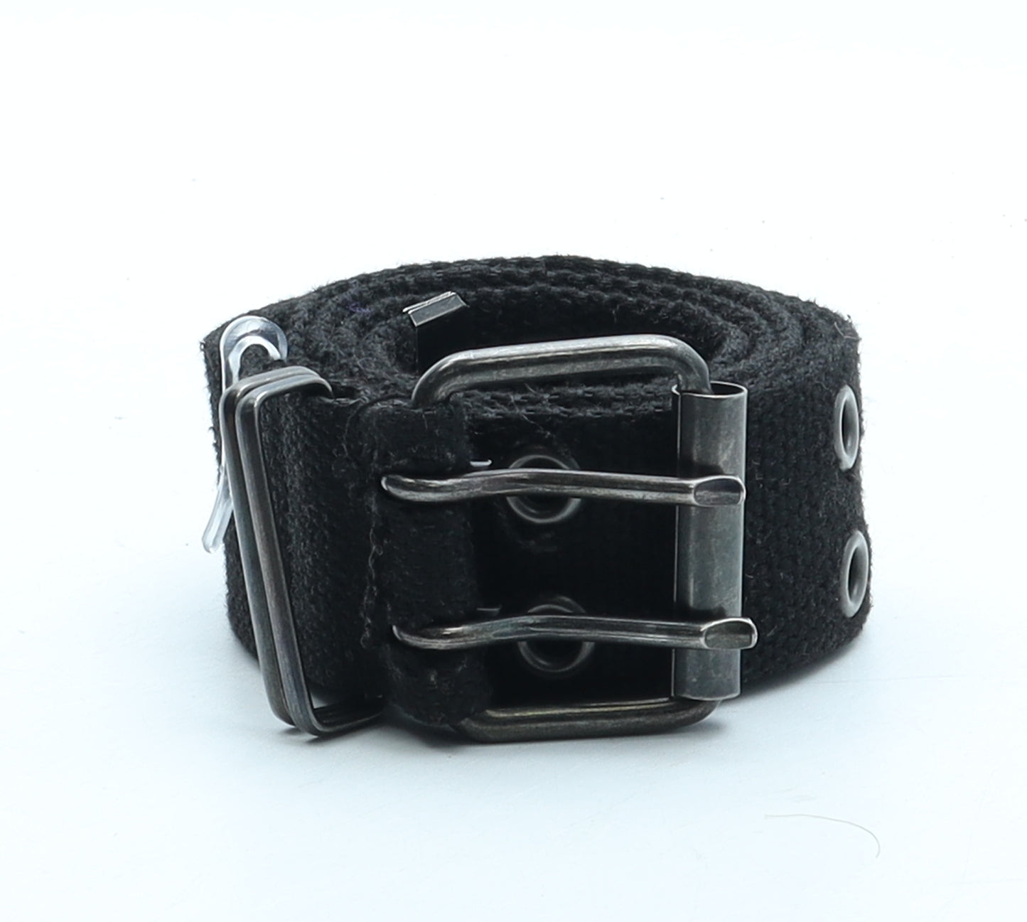 Preworn Mens Black Solid Polyester Braided/Woven Belt Belt Size M