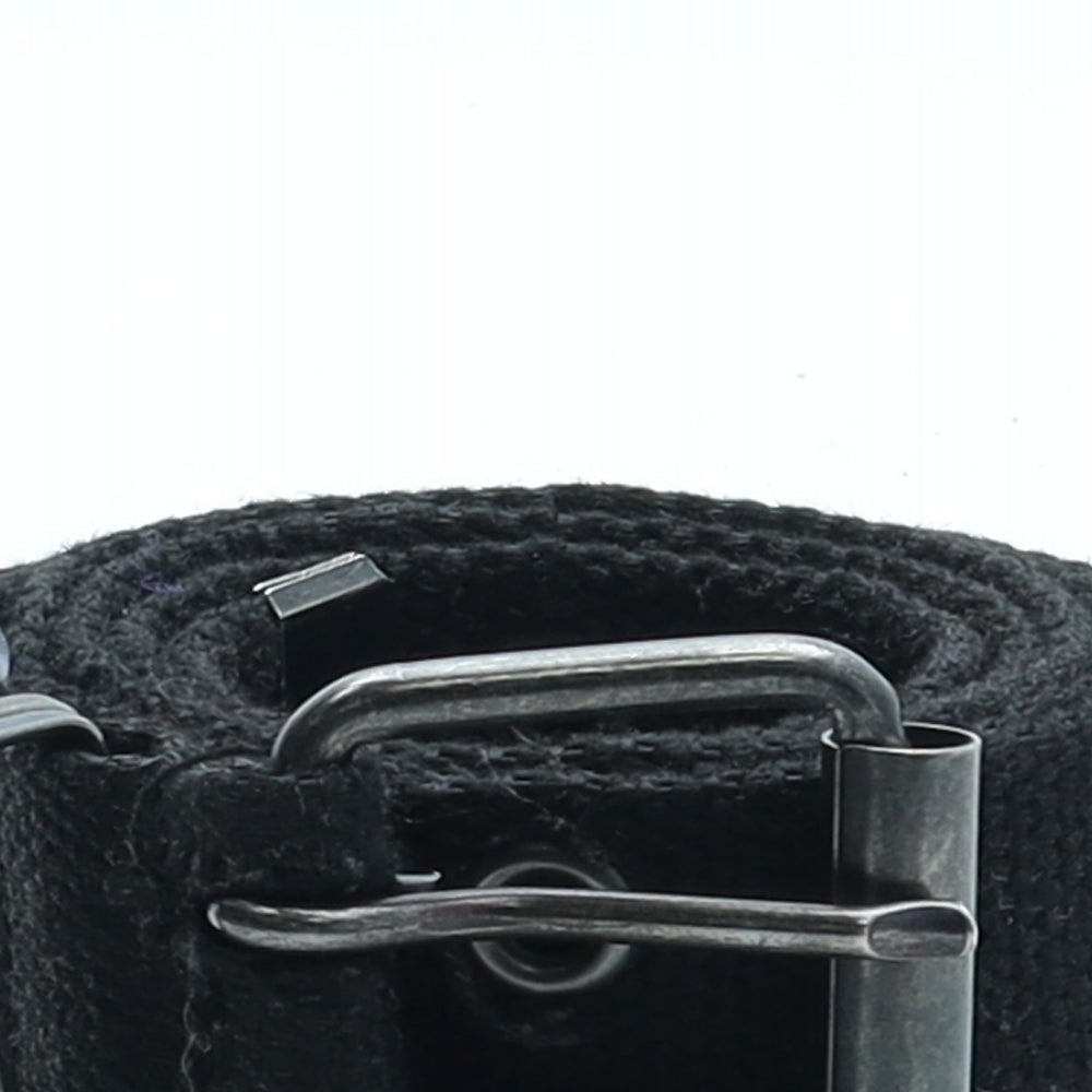 Preworn Mens Black Solid Polyester Braided/Woven Belt Belt Size M