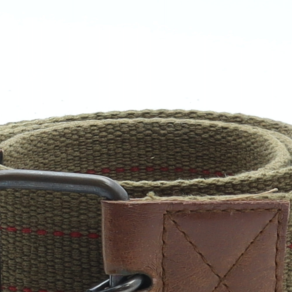 Preworn Mens Brown Solid Polyester Braided/Woven Belt Belt One Size