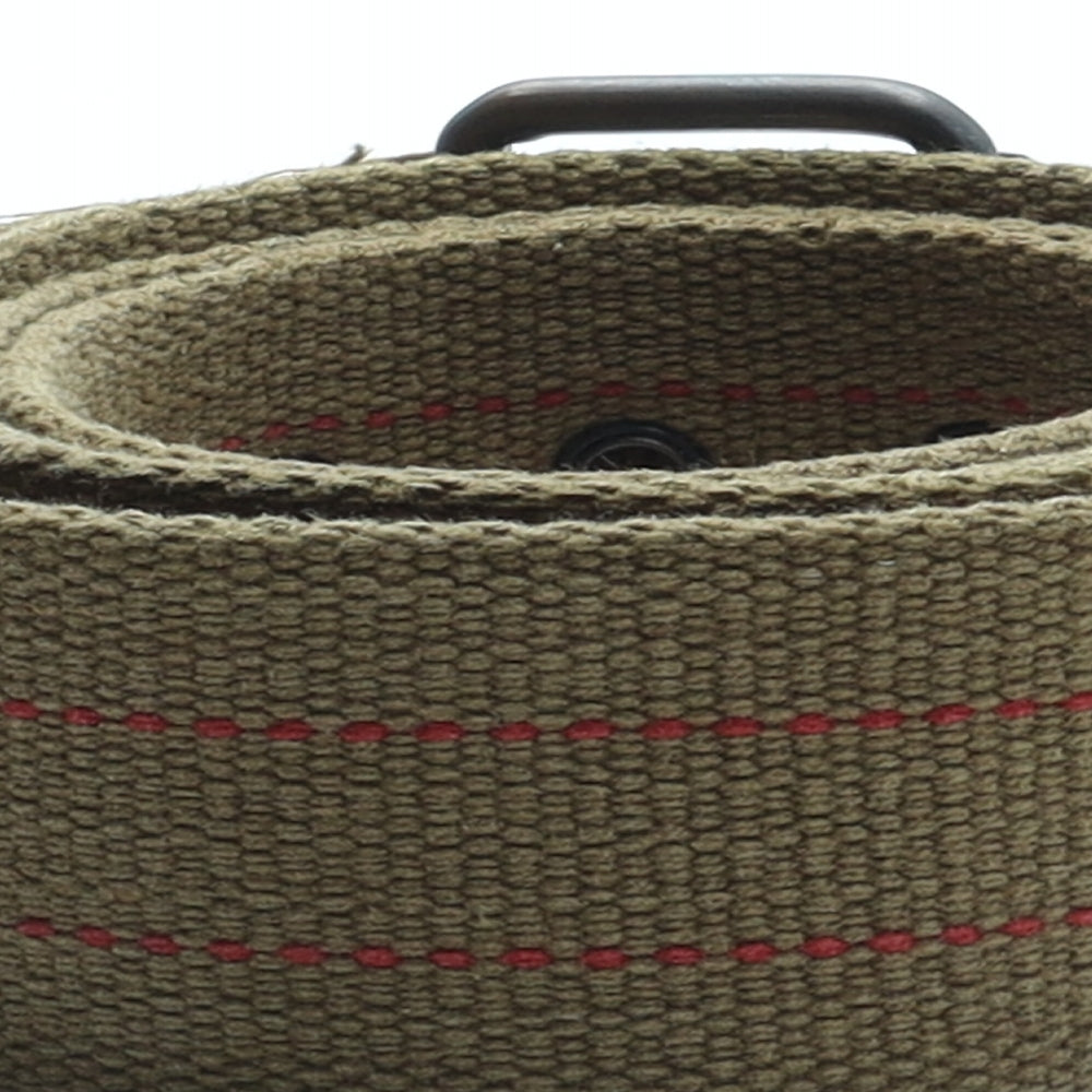 Preworn Mens Brown Solid Polyester Braided/Woven Belt Belt One Size