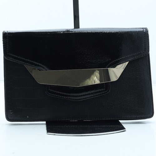 New Look Womens Black Polyurethane Clutch Size Small