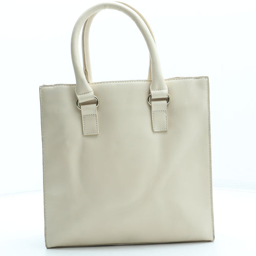 Atmosphere Womens Beige Polyurethane Top Handle Bag Size Small