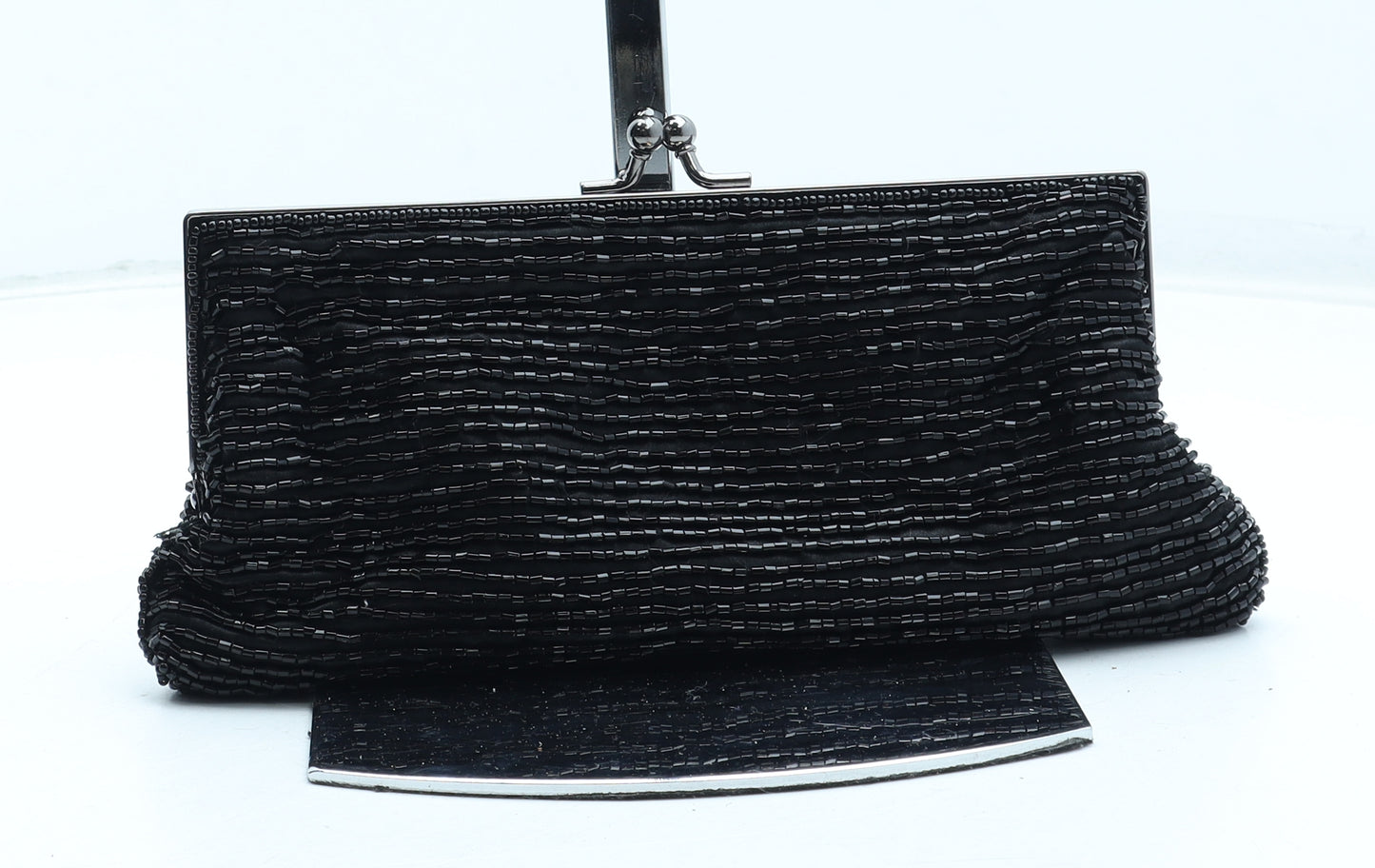 Preworn Womens Black Polyester Clutch Size Small