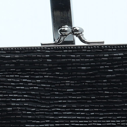 Preworn Womens Black Polyester Clutch Size Small