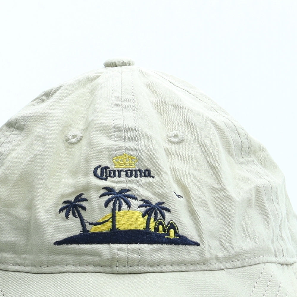 Corona Mens Beige Polyester Snapback Size Adjustable