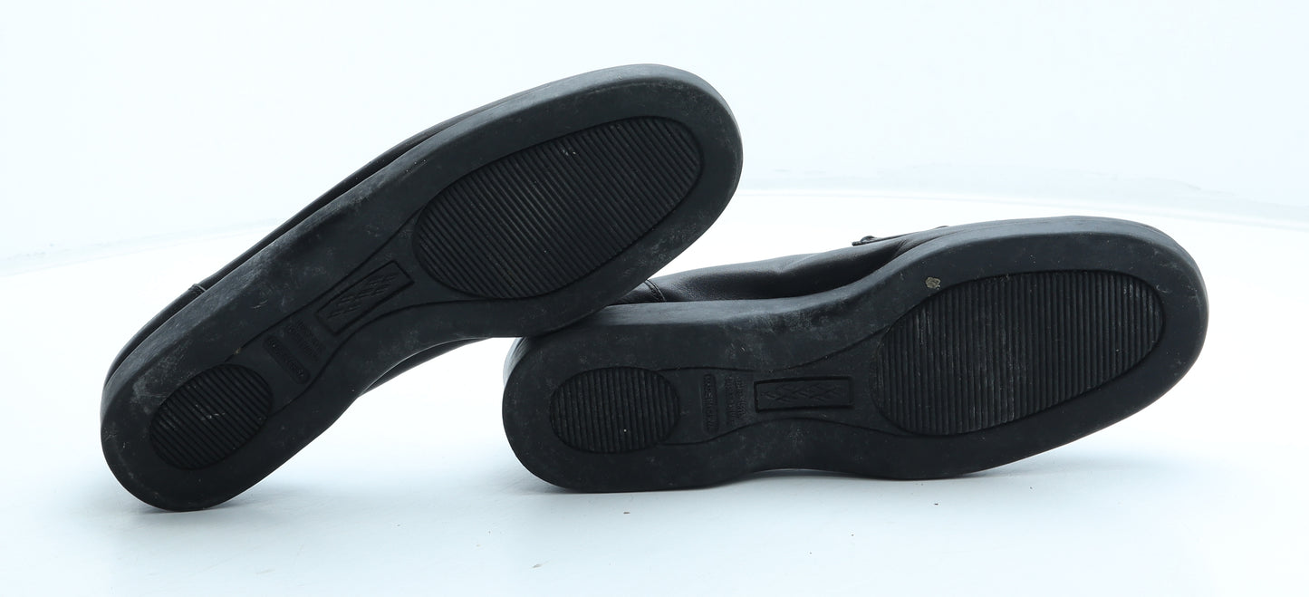 Sandler Womens Black Leather Slip On Casual UK