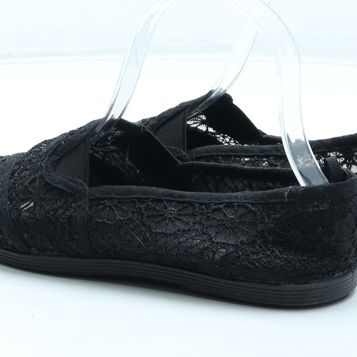 Atmosphere Womens Black Floral Polyester Flat UK