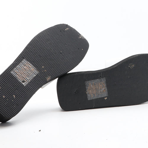 Primark Womens White Synthetic Slip On Sandal UK