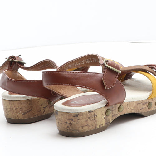 NEXT Girls Brown Colourblock Synthetic Strappy Sandal UK 12