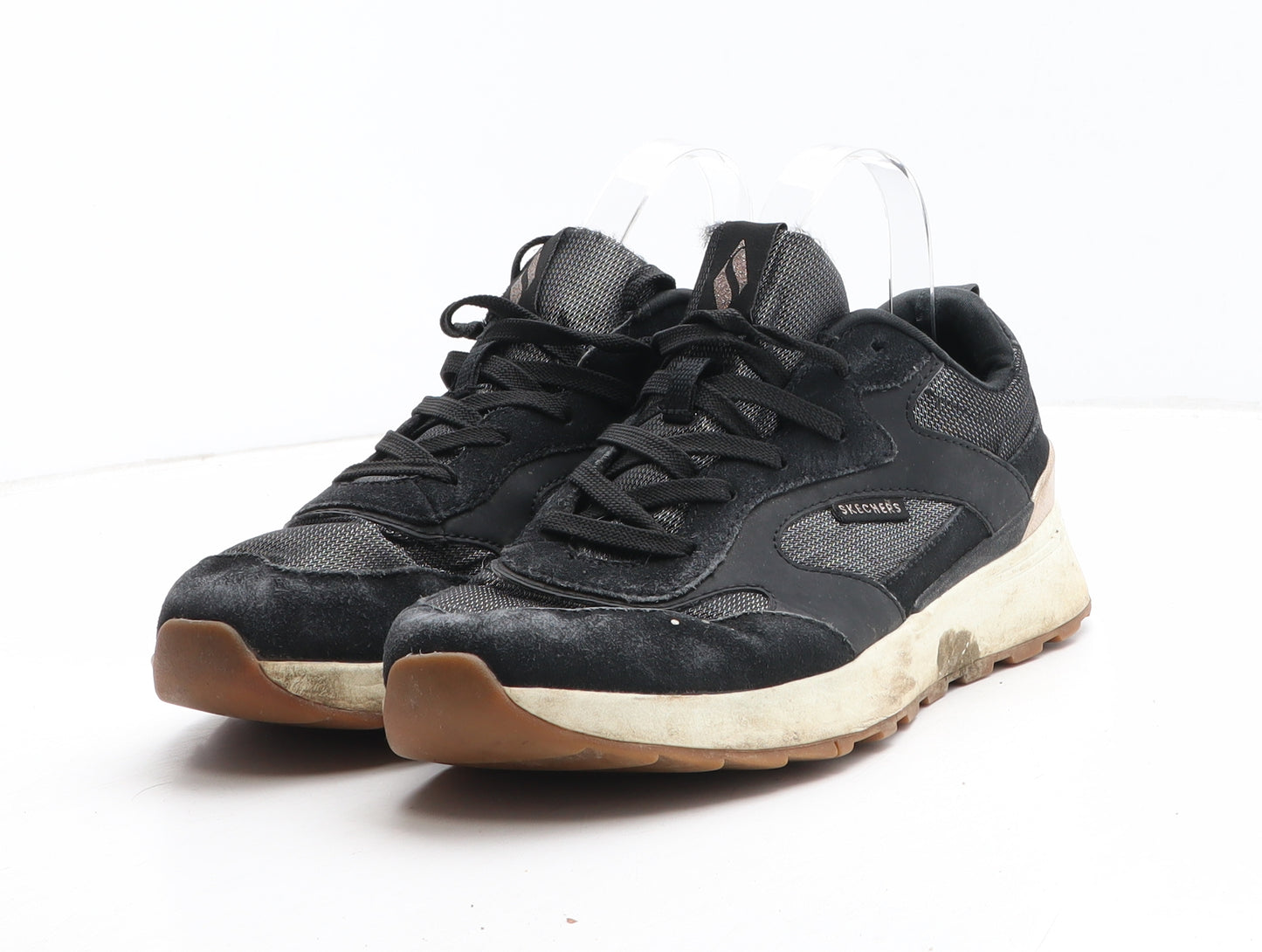 Skechers Womens Black Synthetic Trainer UK