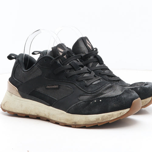 Skechers Womens Black Synthetic Trainer UK
