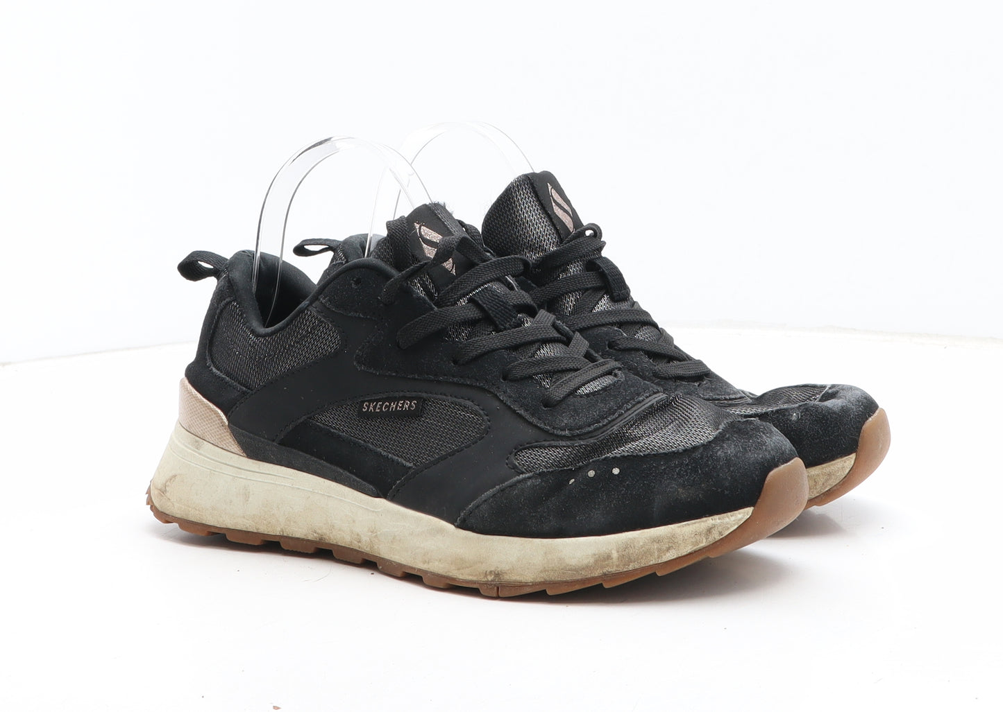 Skechers Womens Black Synthetic Trainer UK