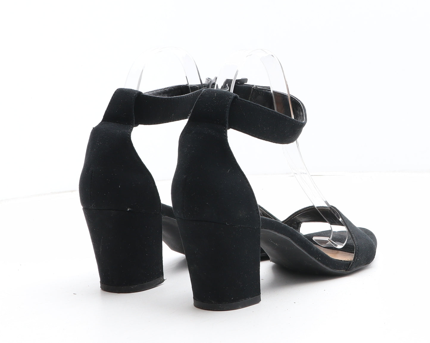 NEXT Womens Black Synthetic Strappy Heel UK