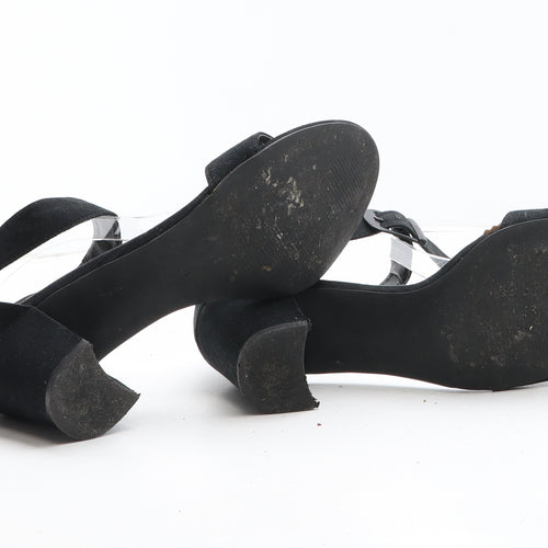NEXT Womens Black Synthetic Strappy Heel UK