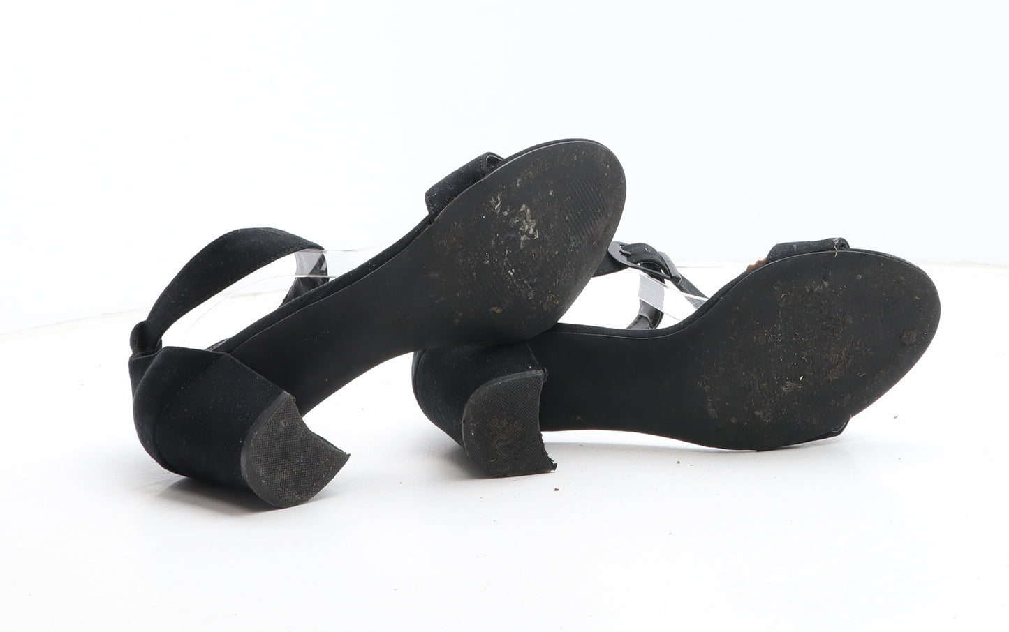 NEXT Womens Black Synthetic Strappy Heel UK