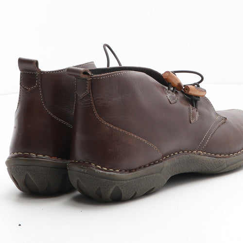 Moshulu Womens Brown Synthetic Bootie Boot UK - Toggle Closure