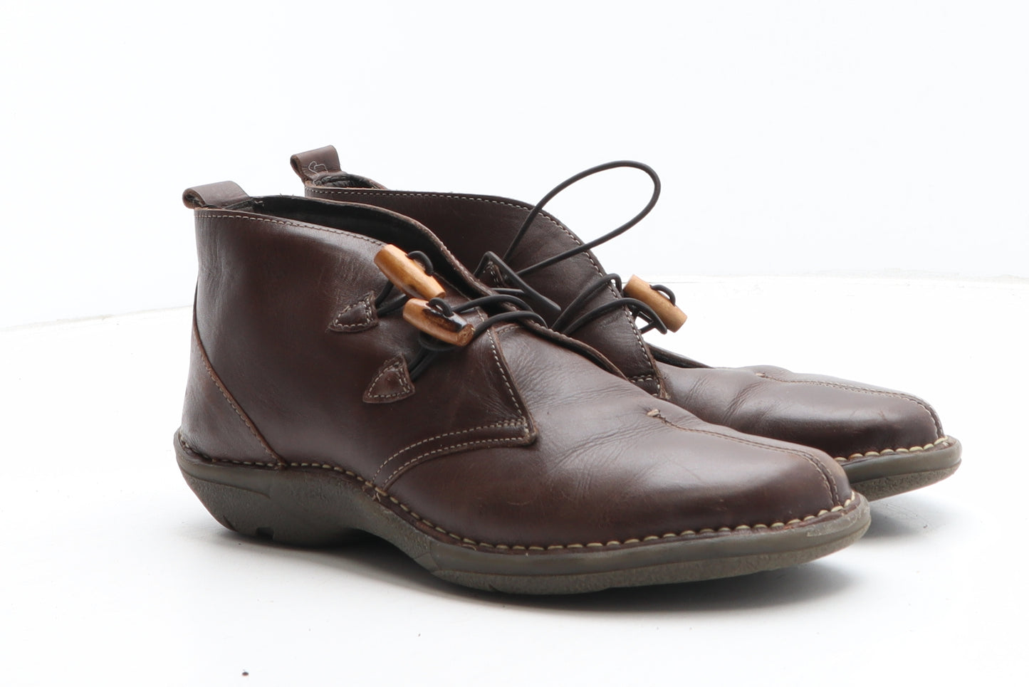 Moshulu Womens Brown Synthetic Bootie Boot UK - Toggle Closure