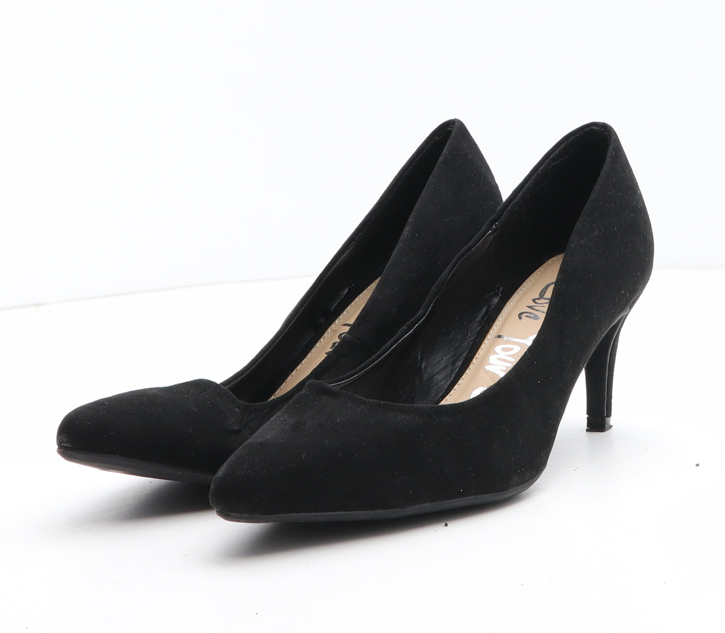 George Womens Black Synthetic Court Heel UK