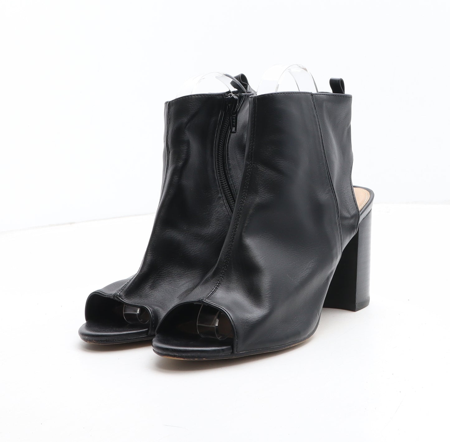 Papaya Womens Black Synthetic Bootie Boot UK