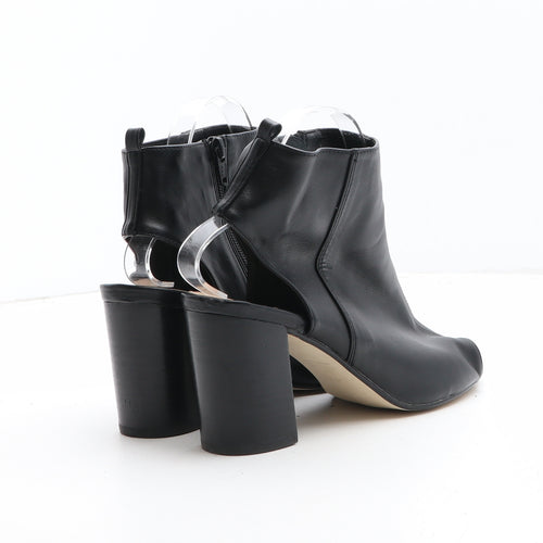 Papaya Womens Black Synthetic Bootie Boot UK