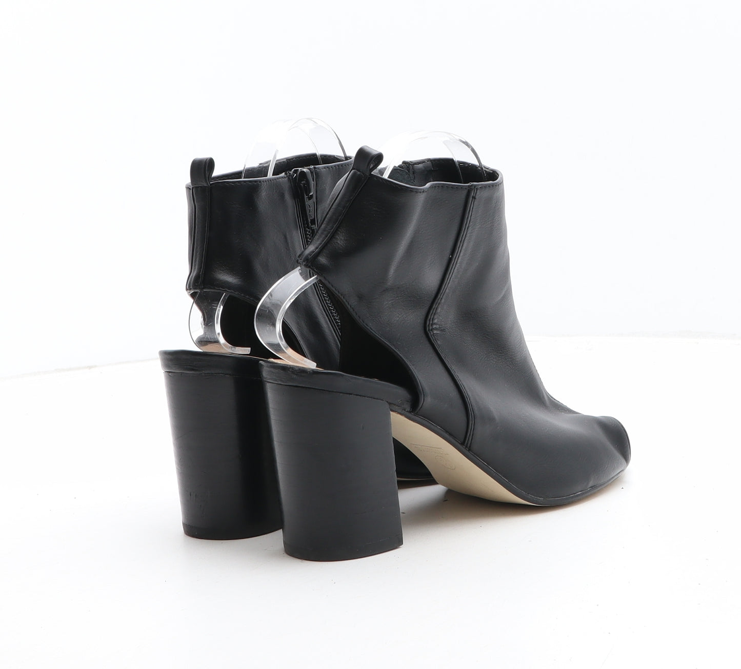 Papaya Womens Black Synthetic Bootie Boot UK