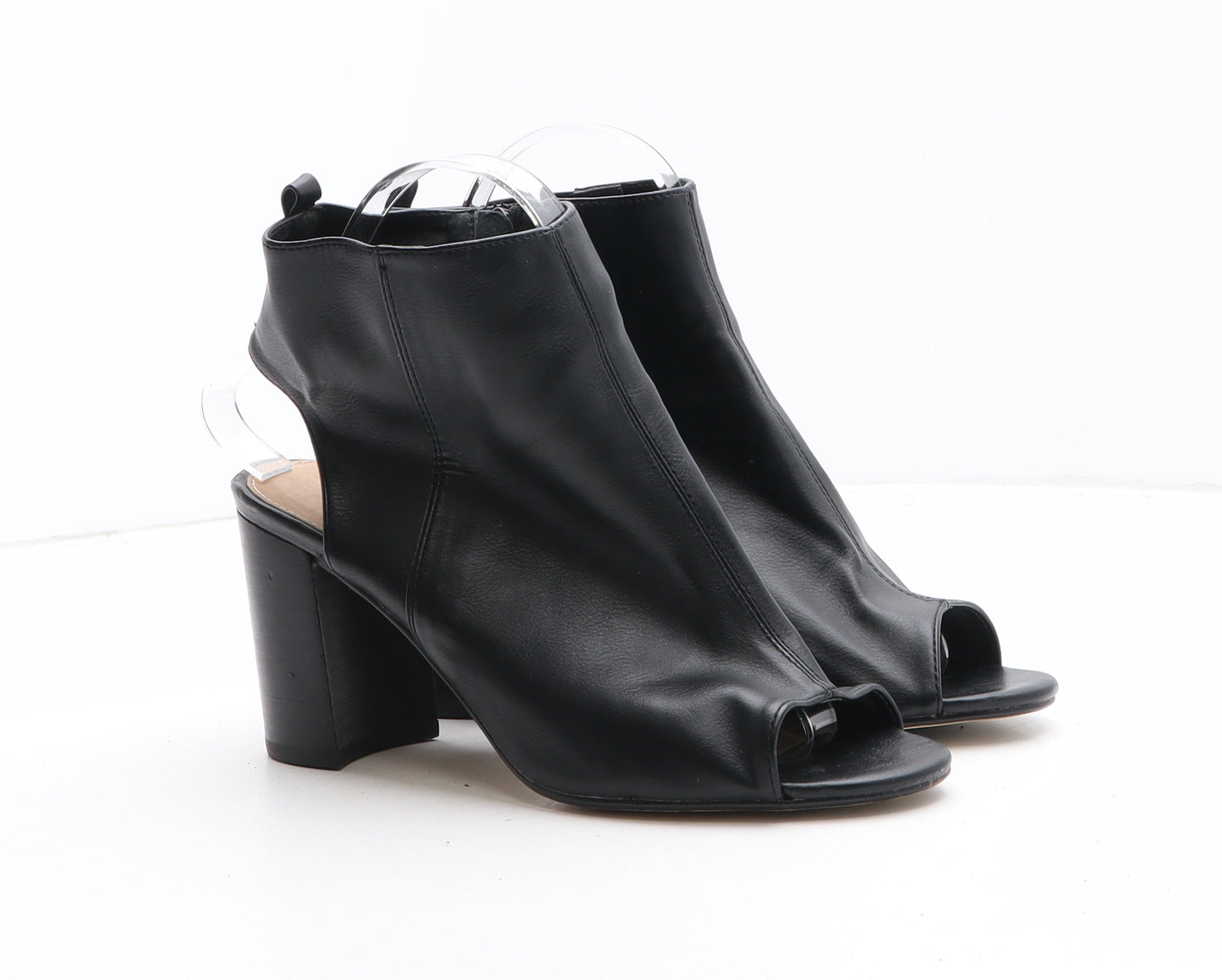Papaya Womens Black Synthetic Bootie Boot UK