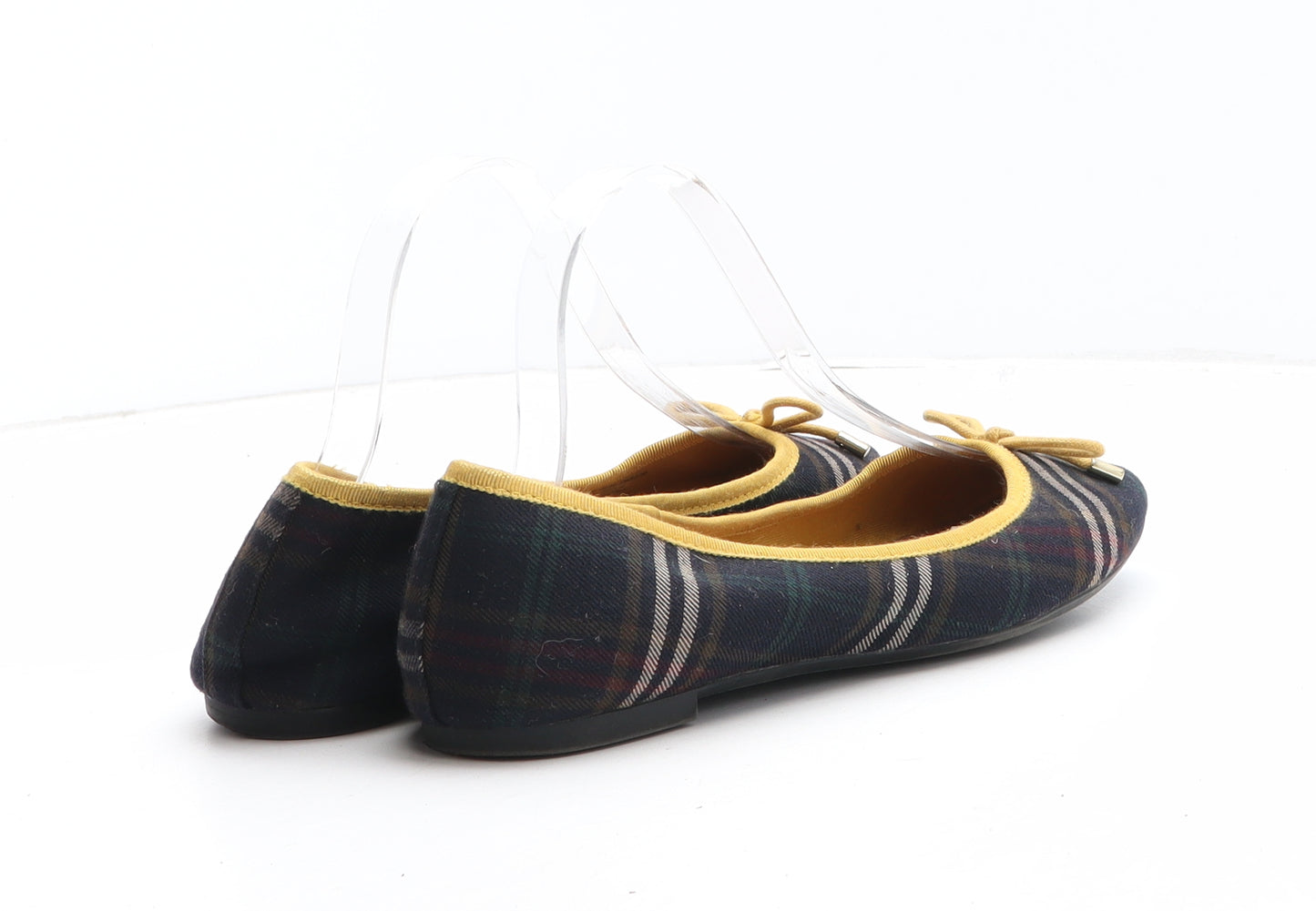NEXT Womens Multicoloured Plaid Synthetic Ballet Flat UK