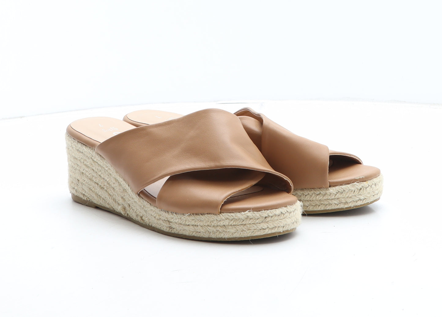 anko Womens Brown Synthetic Espadrille Heel UK
