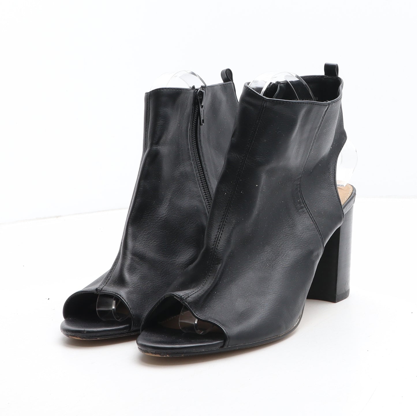 Papaya Womens Black Synthetic Bootie Boot UK