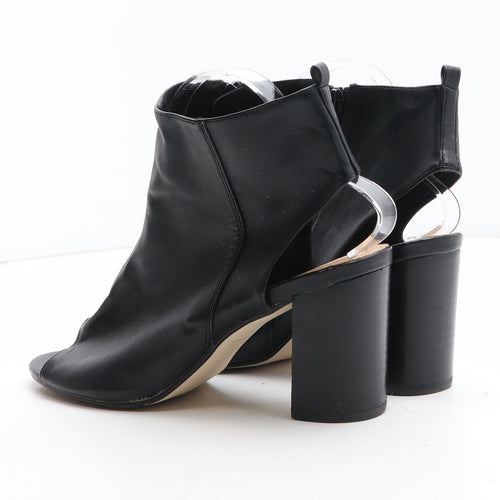 Papaya Womens Black Synthetic Bootie Boot UK