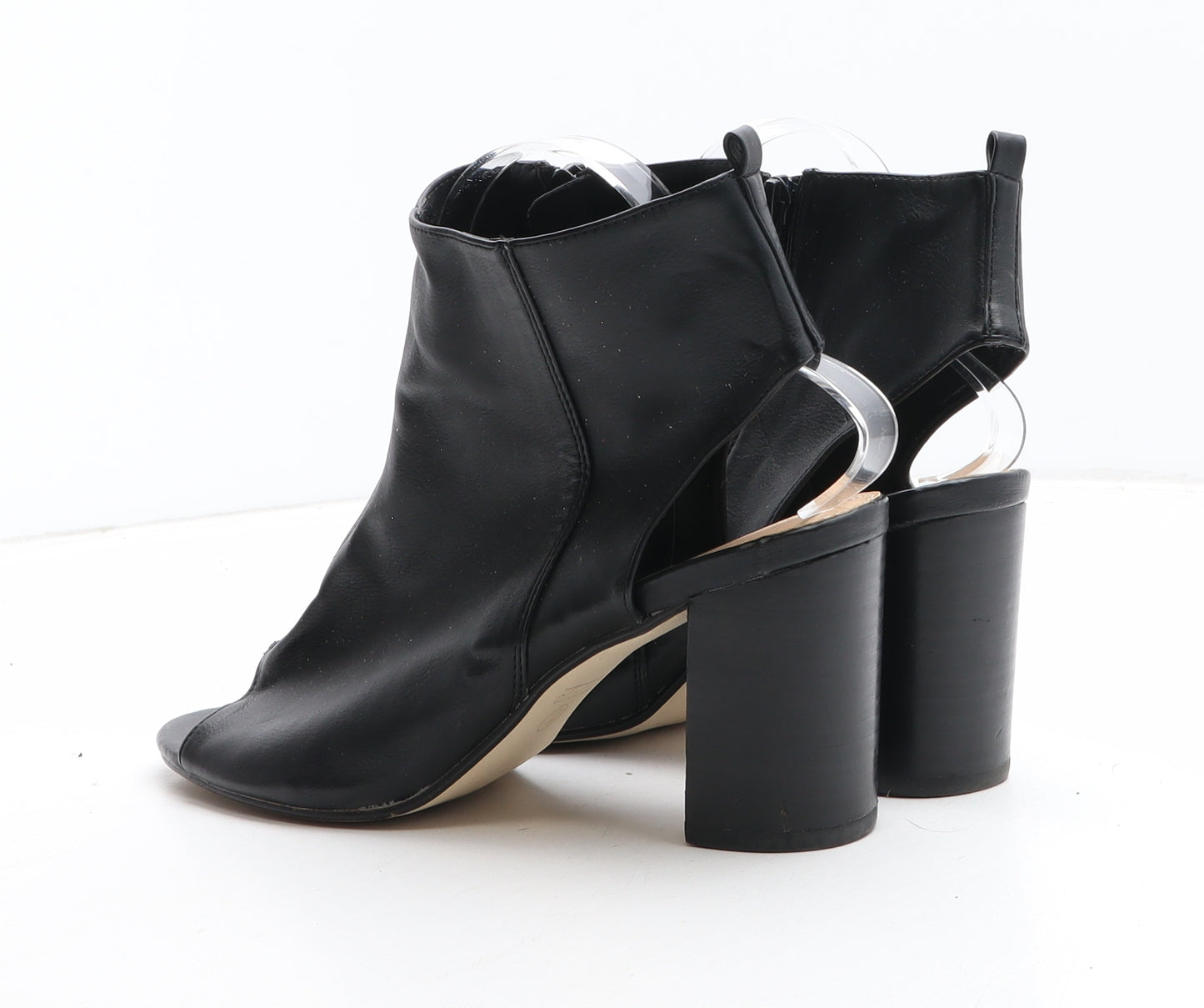 Papaya Womens Black Synthetic Bootie Boot UK