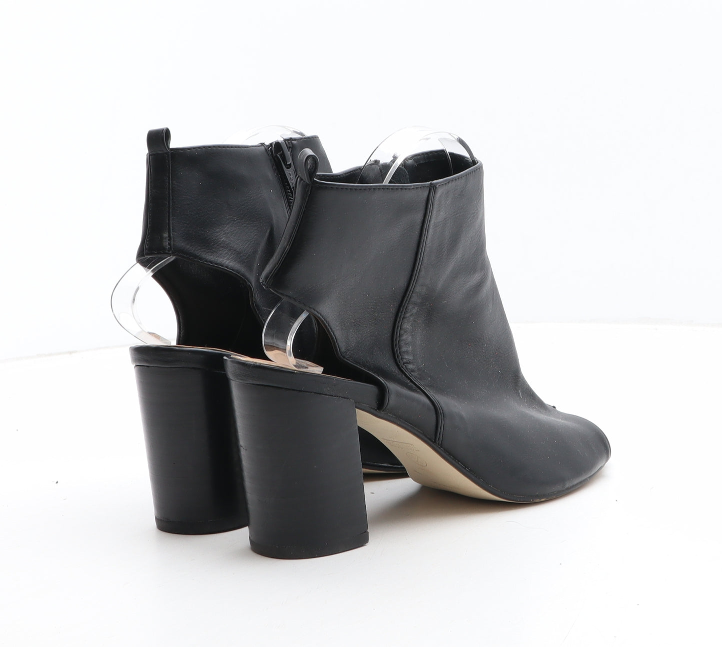 Papaya Womens Black Synthetic Bootie Boot UK