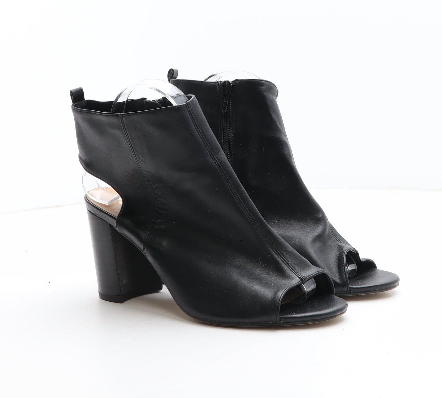 Papaya Womens Black Synthetic Bootie Boot UK