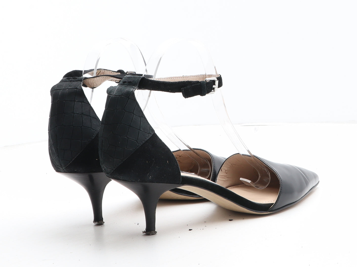 French Connection Womens Black Synthetic Strappy Heel UK