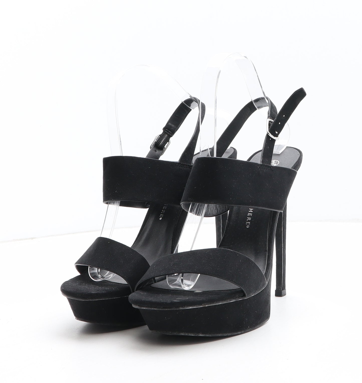 Atmosphere Womens Black Synthetic Strappy Heel UK