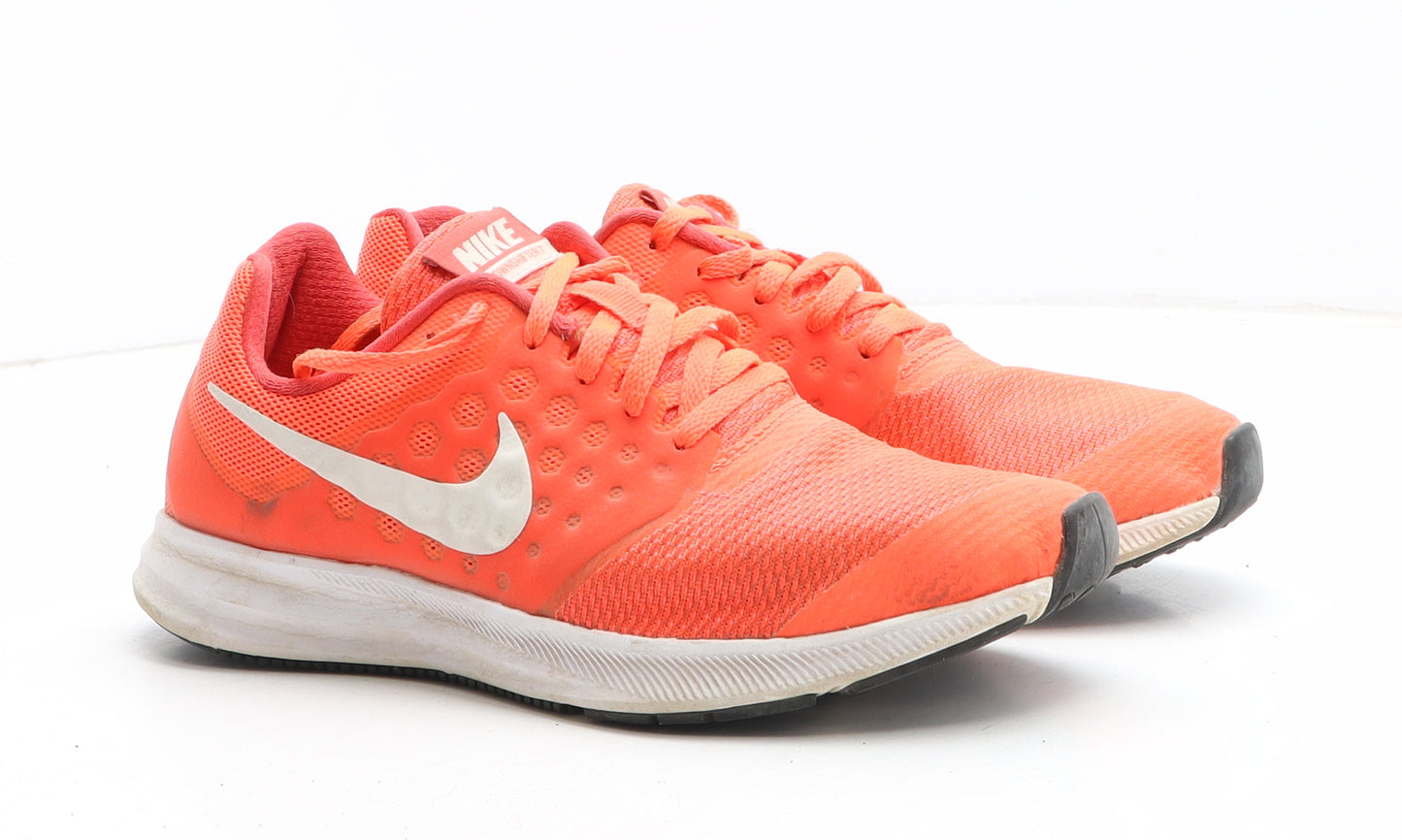 Nike Girls Orange Synthetic Trainer UK 5.5