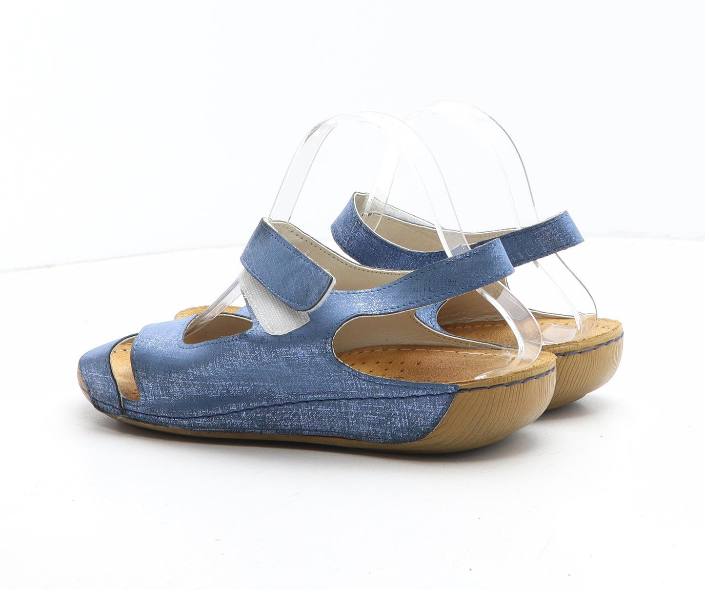 Pavers Womens Blue Synthetic Strappy Sandal UK