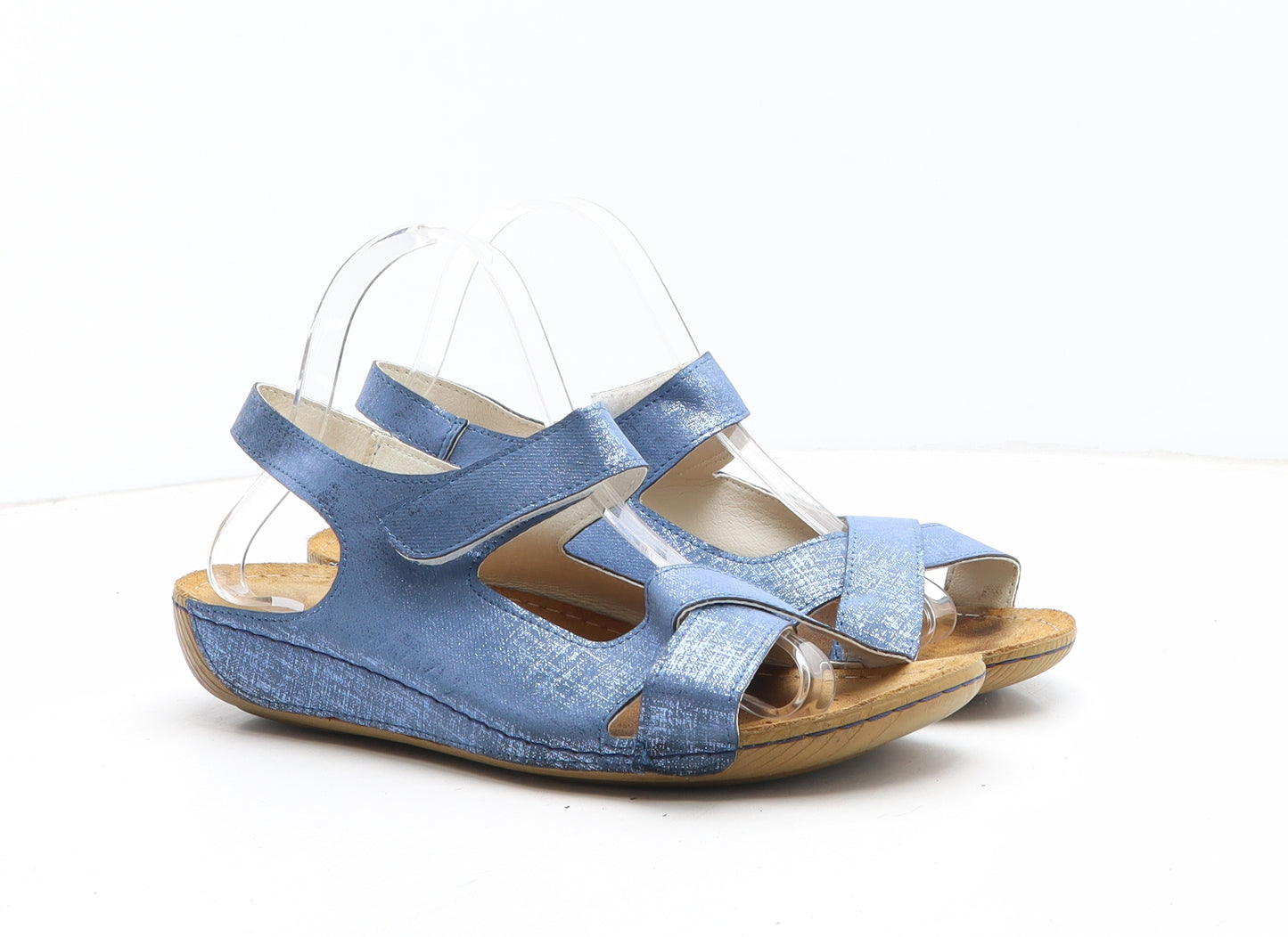 Pavers Womens Blue Synthetic Strappy Sandal UK