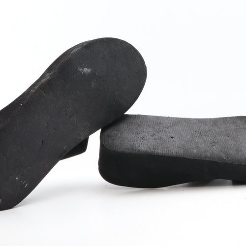 Lilley Womens Black Synthetic Slip On Sandal UK