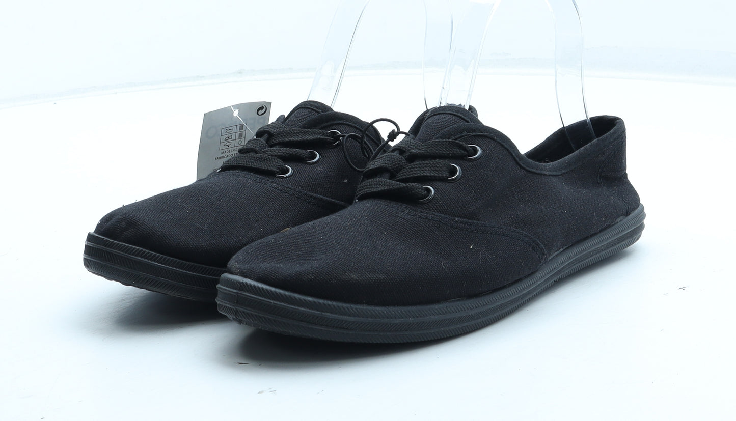 PEP&CO Womens Black Polyester Trainer UK