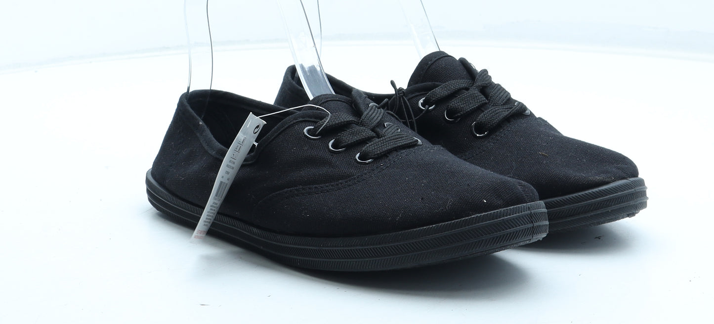 PEP&CO Womens Black Polyester Trainer UK