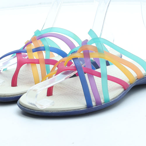 Crocs Womens Multicoloured Colourblock Rubber Slip On Sandal UK