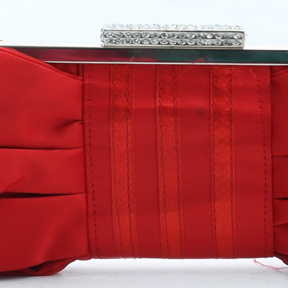 Maner Womens Red Polyester Clutch Size Small