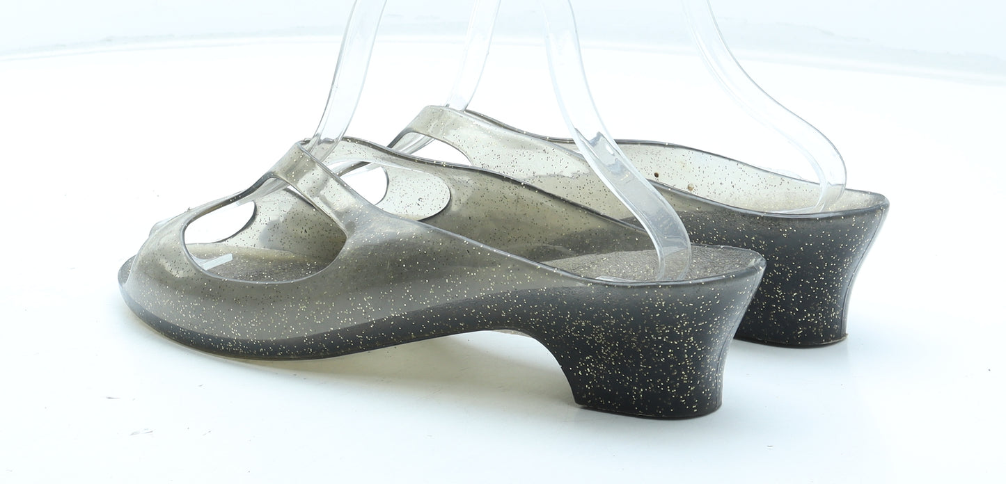 Fashy Womens Brown Rubber Mule Heel UK