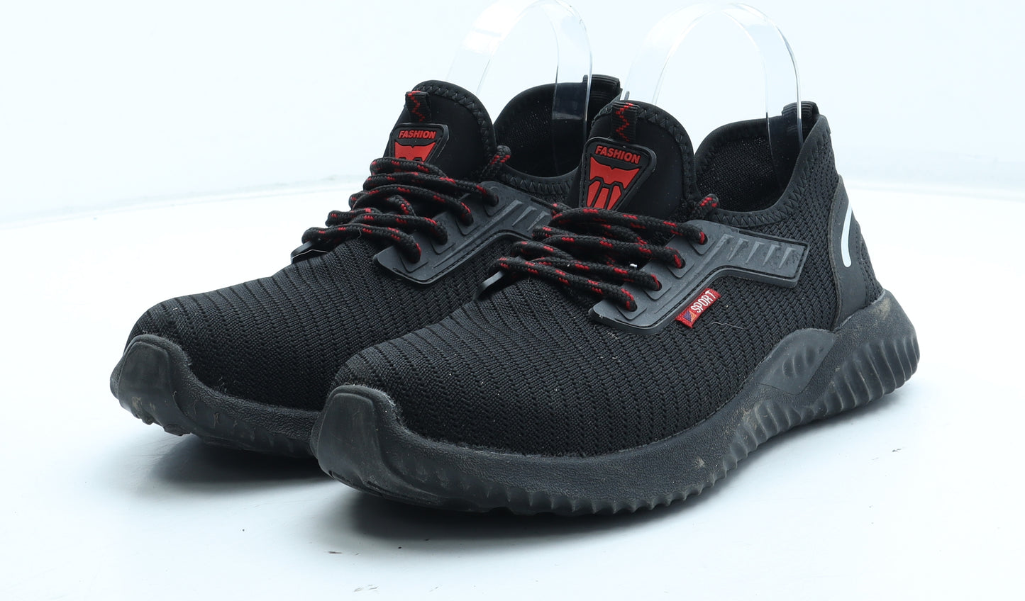 Fashion Sport Mens Black Polyester Trainer UK 7 40